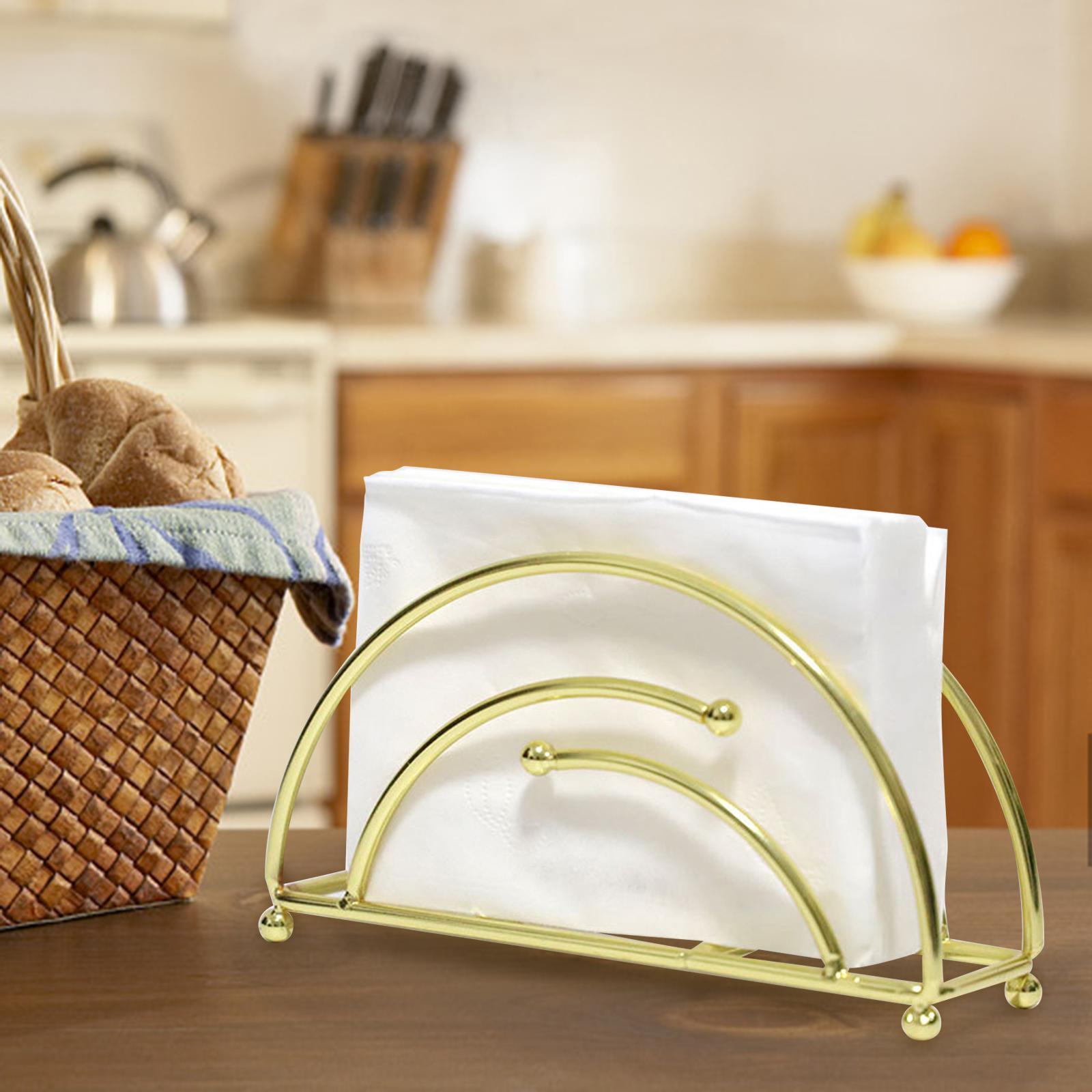 Metal Freestanding Tissue Dispenser Organizer Golden