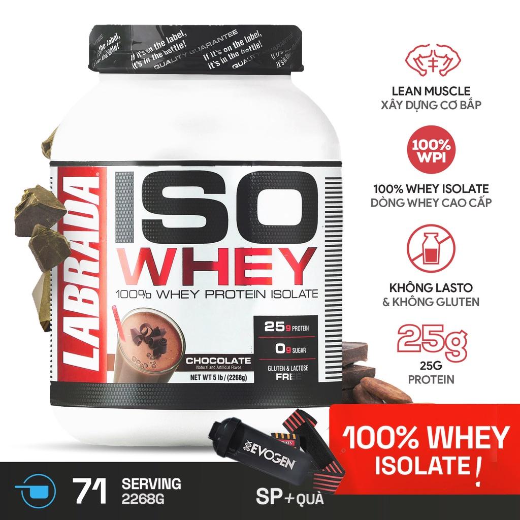 Sữa Tăng cơ Whey Protein Isolate - ISO Whey từ Labrada - Dòng Whey Cao cấp &amp; Tinh khiết - Hỗ trợ Tăng cơ và Phục hồi Cơ bắp tối đa