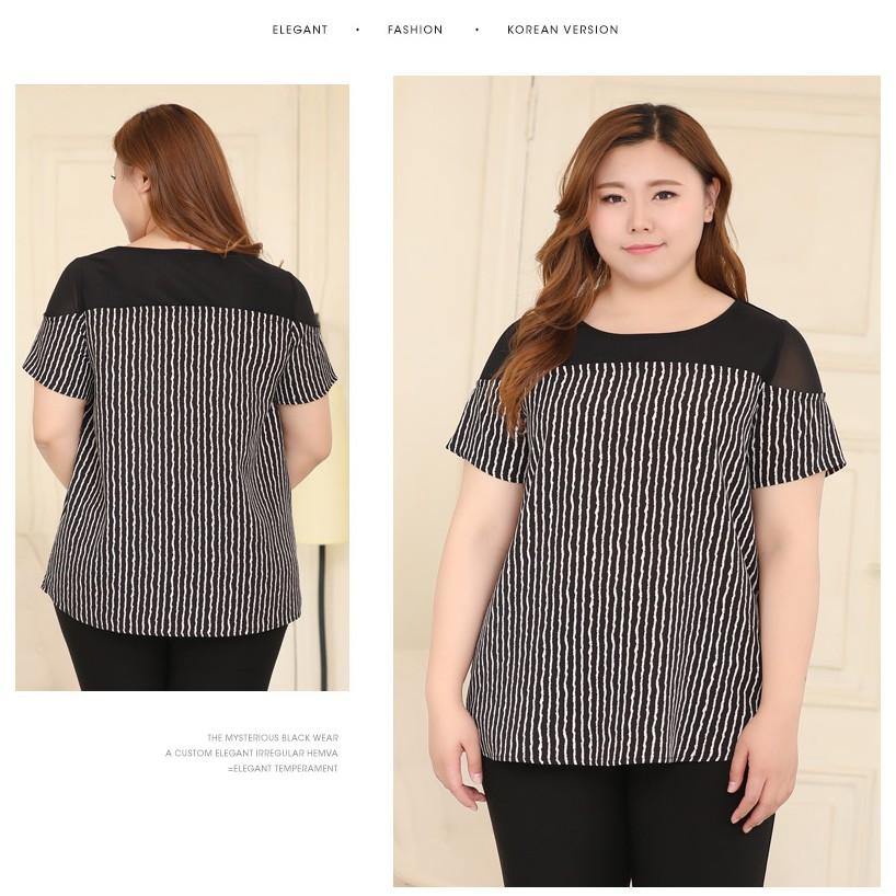 TK268-ÁO SỌC PHỐI VOAN CAO CẤP BIGSIZE S-6XL