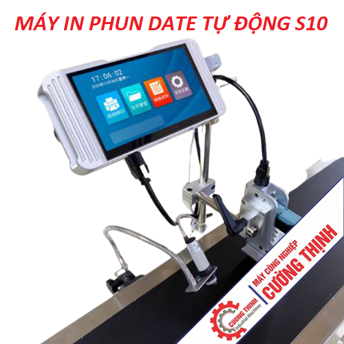 Máy in date tự động S10 phun hạn sử dụng theo dây chuyền Cường Thịnh