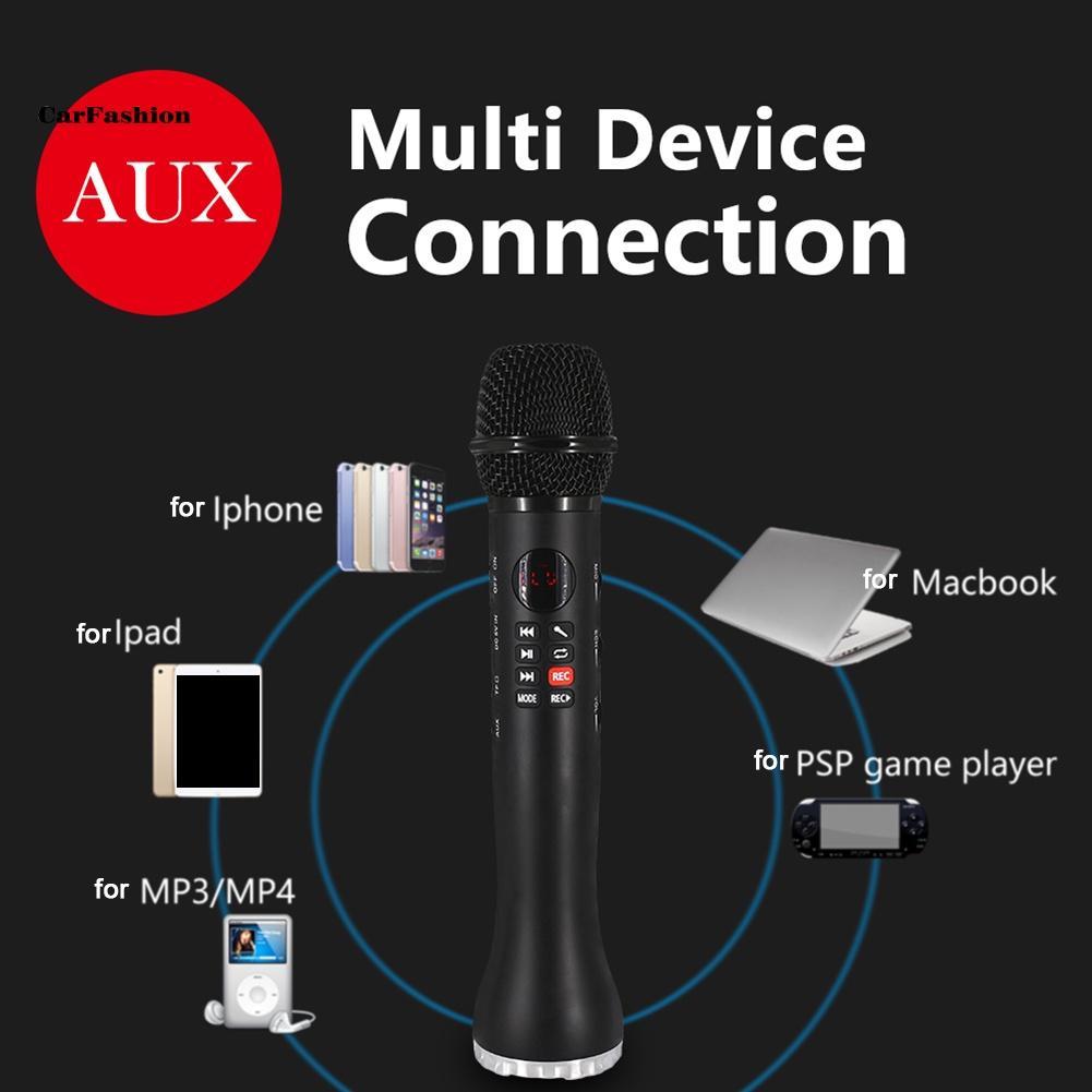 Micro hát karaoke cầm tay không dây kết nối Bluetooth 3 trong 1