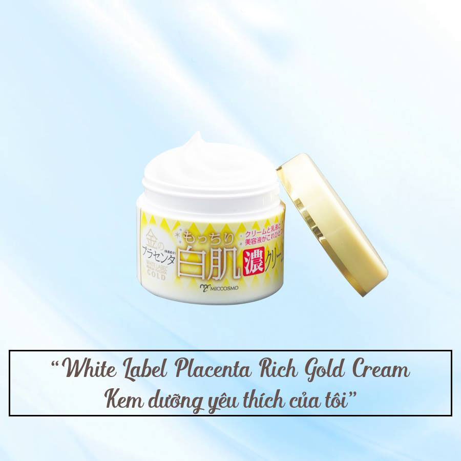 Kem Dưỡng Trắng, Chống Lão Hóa Từ Nhau Thai Và Collagen Từ Nhật Bản White Label Premium Placenta Rich Gold Cream Hũ 60gr