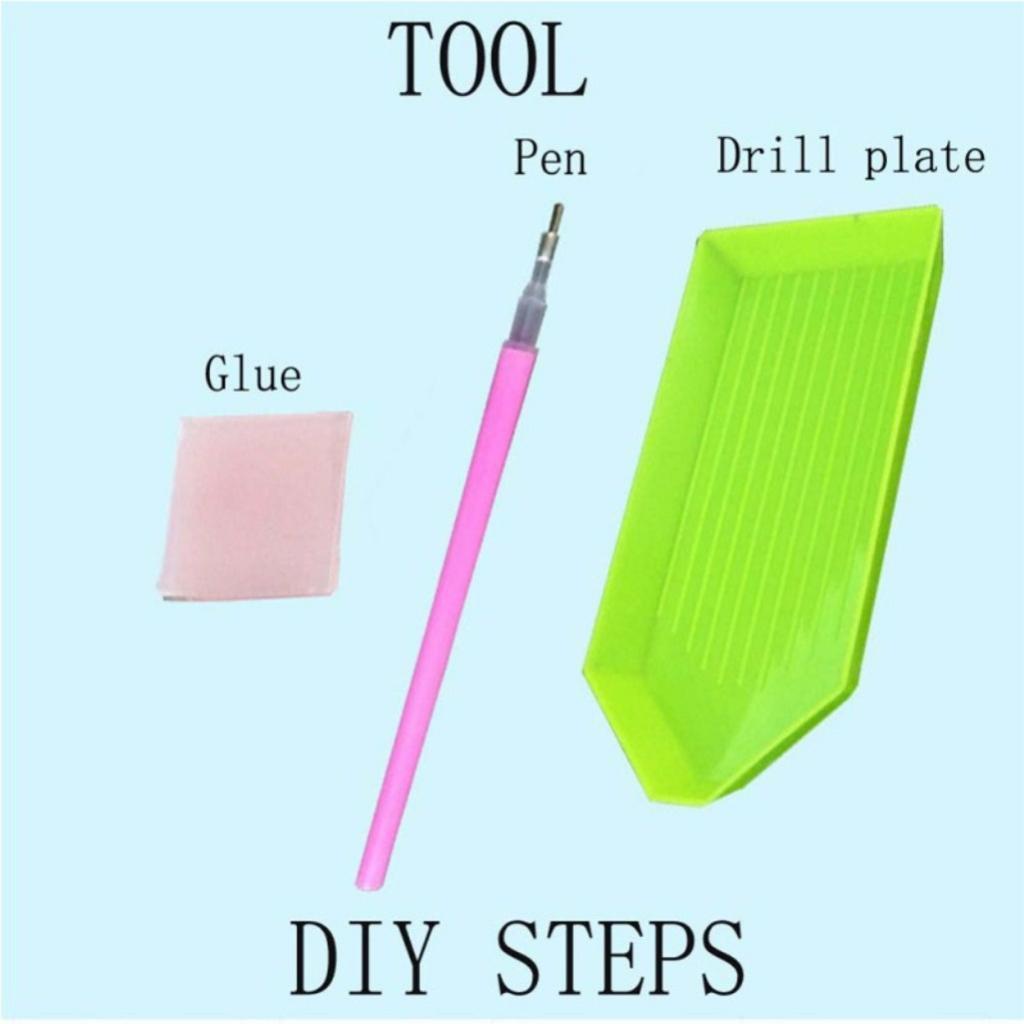 2 Sets DIY 5D Diamond Painting, Fancy Flower Fairy Rhinestone Diamond Embroidery