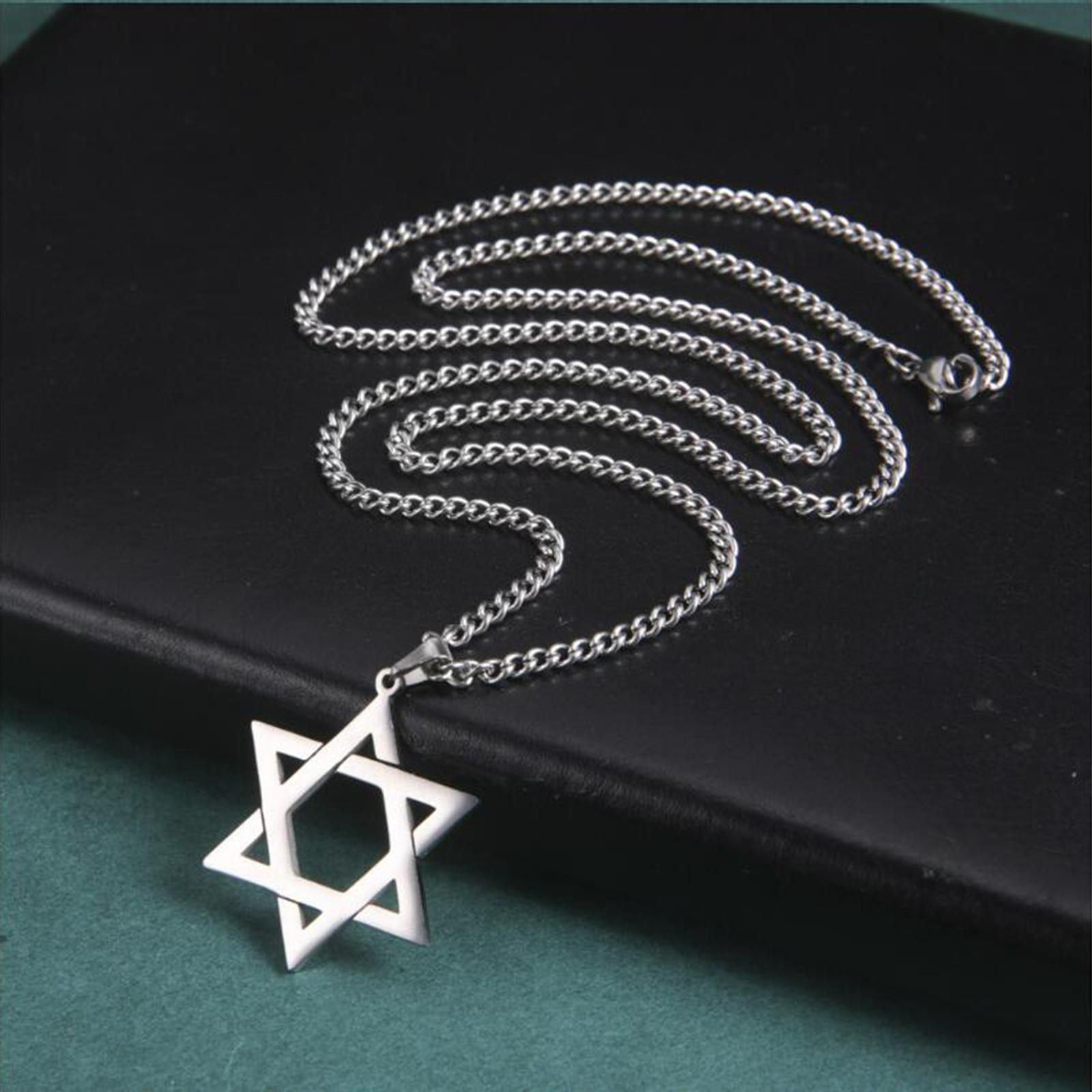 Star of  Necklace Unisex Fashion 23inch Punk for Men Women Couples