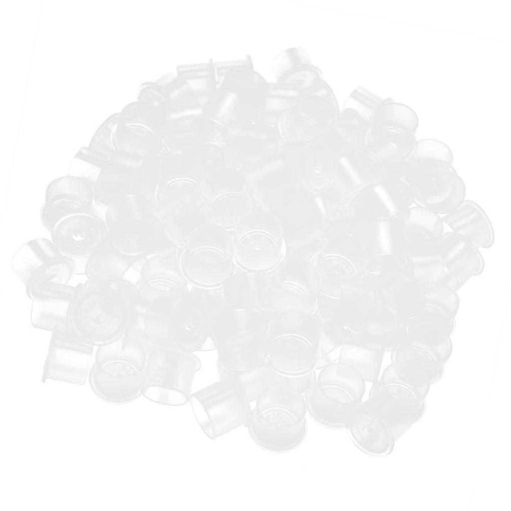 Disposable Lot Tattoo Ink Caps Cups Pigment Holder Caps with Cup Base 500x