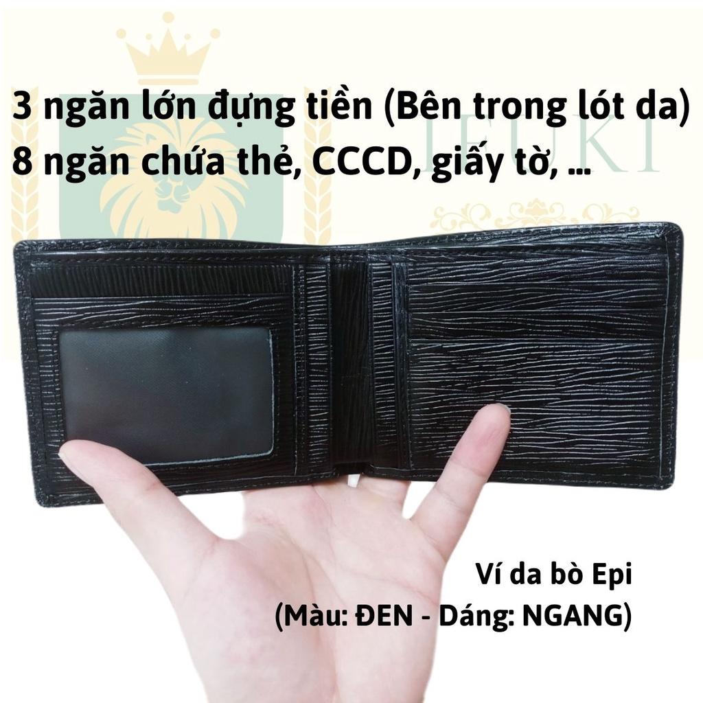 Ví nam da bò làm từ da Epi thật , cao cấp , nhỏ gọn , đẹp , dùng đựng thẻ , đựng tiền - Gồm 2 kiểu dáng đứng và ngang