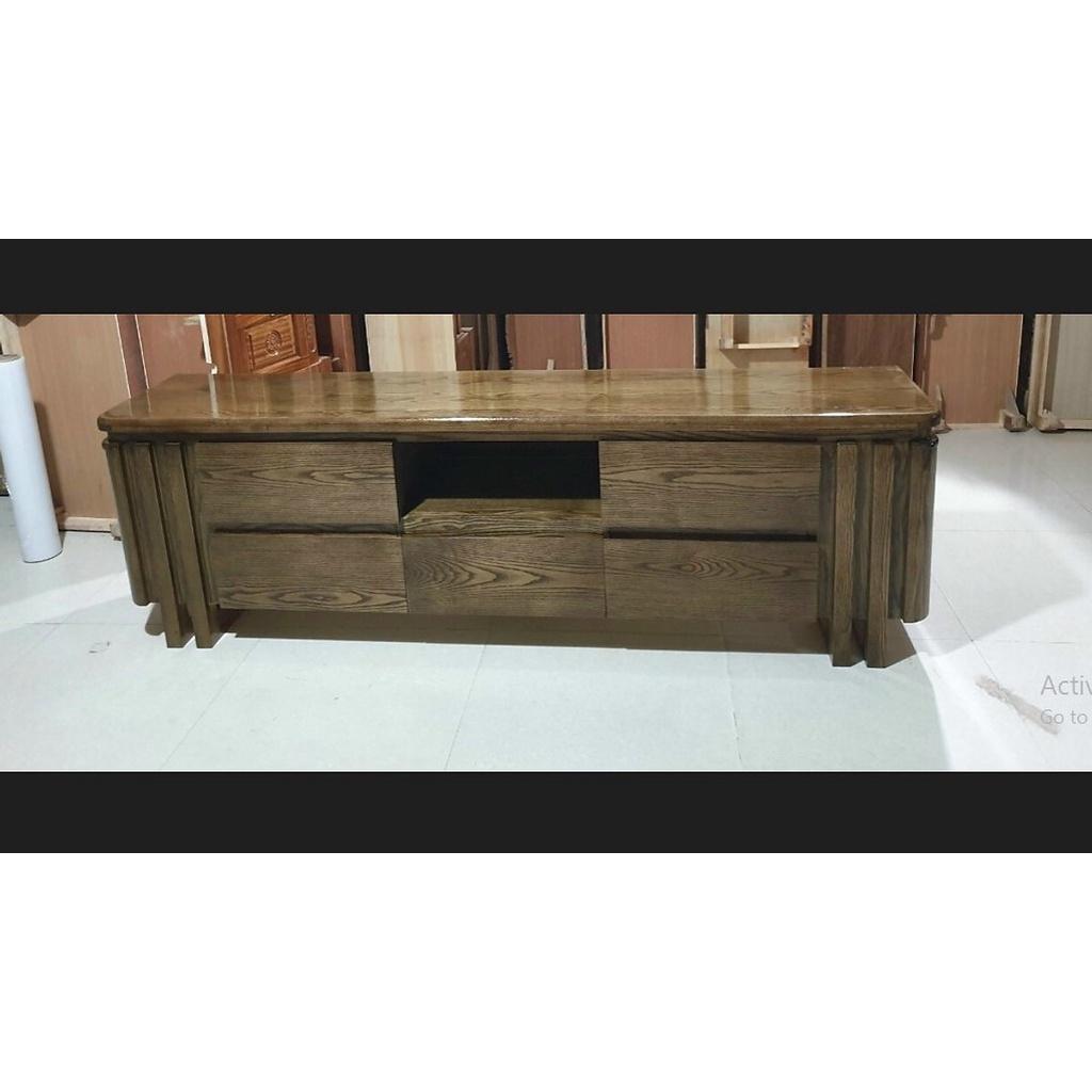 Kệ tivi nan ốp, gỗ sồi dài 2m, 2m2, 2m4