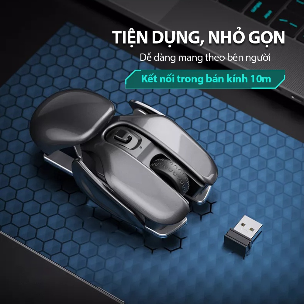 [ Dùng 2 Tháng / Lần Sạc - Xuất Khẩu Mỹ ] - Chuột Bluetooth Không Dây Sạc Lại Máy Tính / Laptop - The Deosd - TD-PX2/WM80 - Hàng Chính Hãng