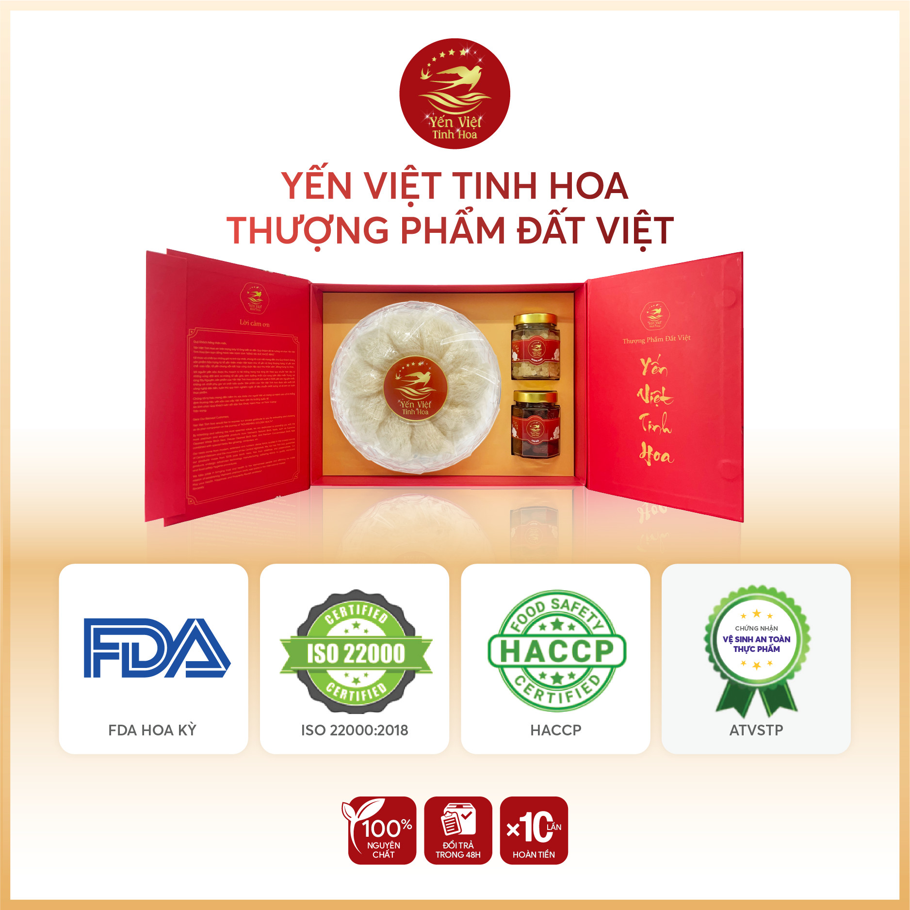 Tổ yến Tinh chế sợi 50 gram Yến Việt Tinh Hoa  - Hàng chính hãng