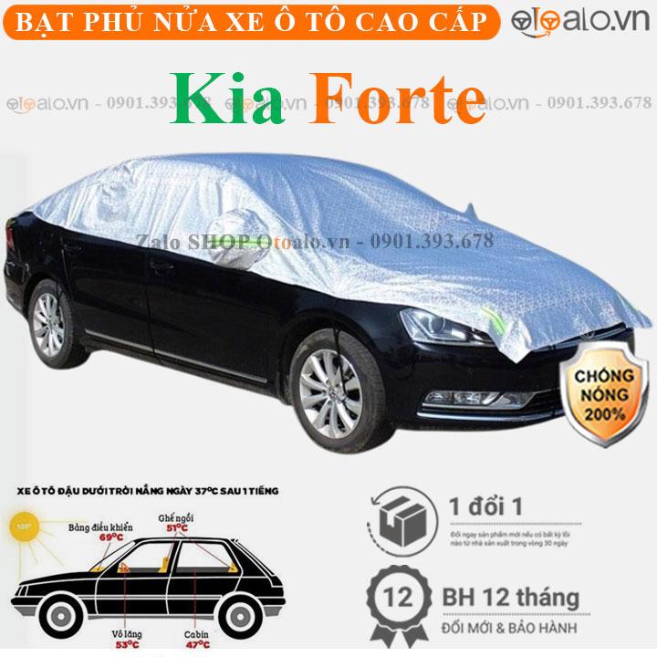 Bạt phủ nửa xe Kia Forte vải dù 3 lớp