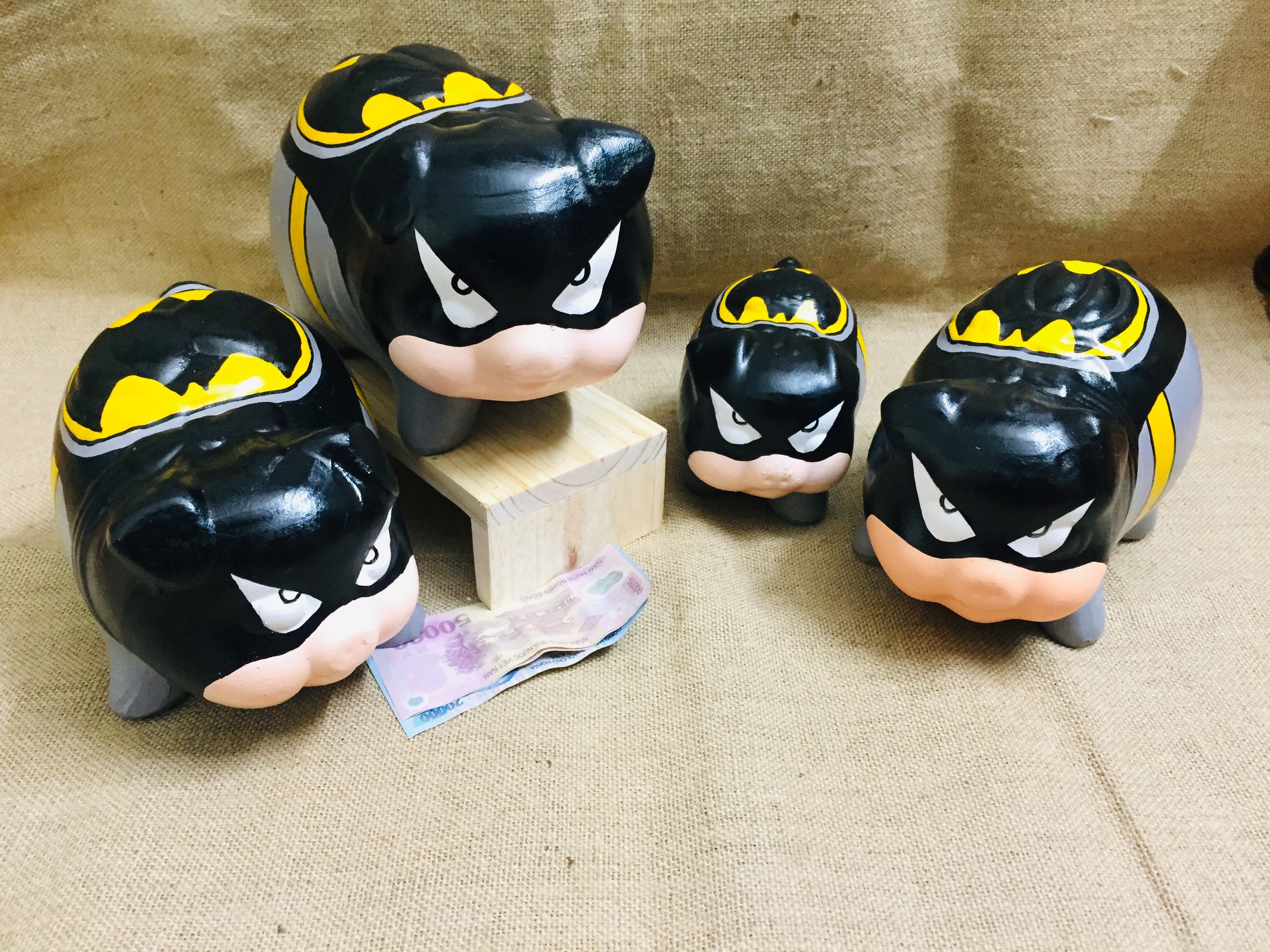 Combo 4 heo đất Batman các size