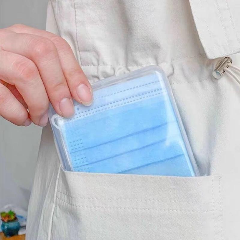 Hộp Đựng Khẩu Trang Bằng Nhựa Trong Suốt Chống Bụi Đa Năng Tiện Dụng