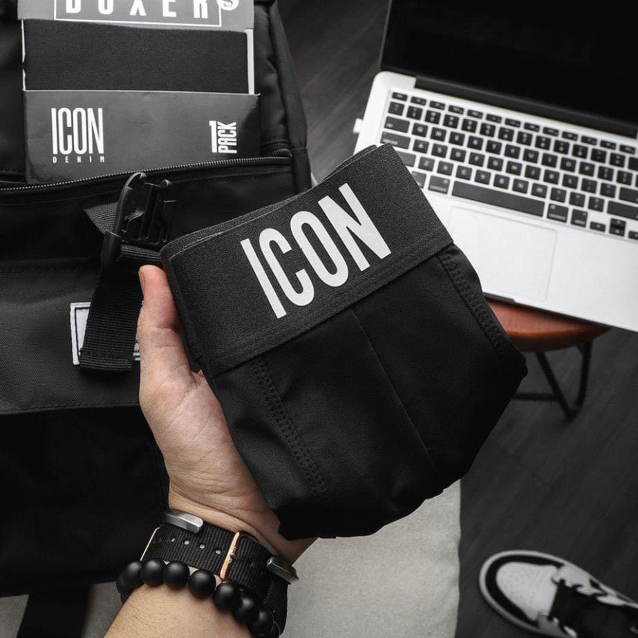 Quần Lót Nam Boxer Thun Lạnh ICON Co dãn 4 chiều, Quần sịp Nam Thun Lạnh Boxer ICON Denim Loại 1 SI01 - MS66