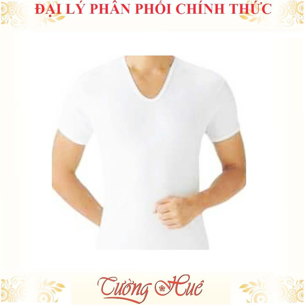 Áo thun nam G-Mark Gunze 5016 (áo có tay cổ chữ U size S -M-L-XL) màu trắng