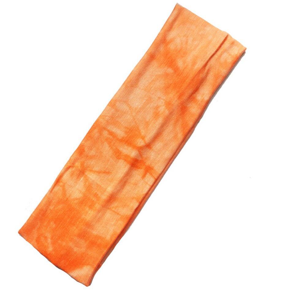Sport Yoga Hair Bands Women Men Tie-dye Color Sports Sweat-absorbent Elastic Summer Cotton Soft Turban Headband Hairbands