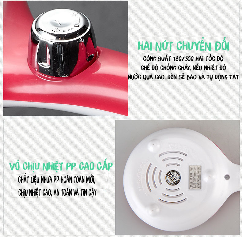 Nồi chiên nấu mini đa năng chống dính 2 tầng kèm lồng hấp inox, chảo rán tự động ngắt điện, máy ăn sáng ba trong một (Màu ngẫu nhiên)