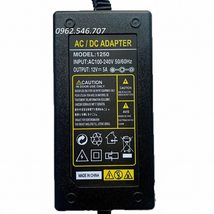 NGUỒN ADAPTER 12V 5A GIÁ RẺ, CHẤT LƯỢNG