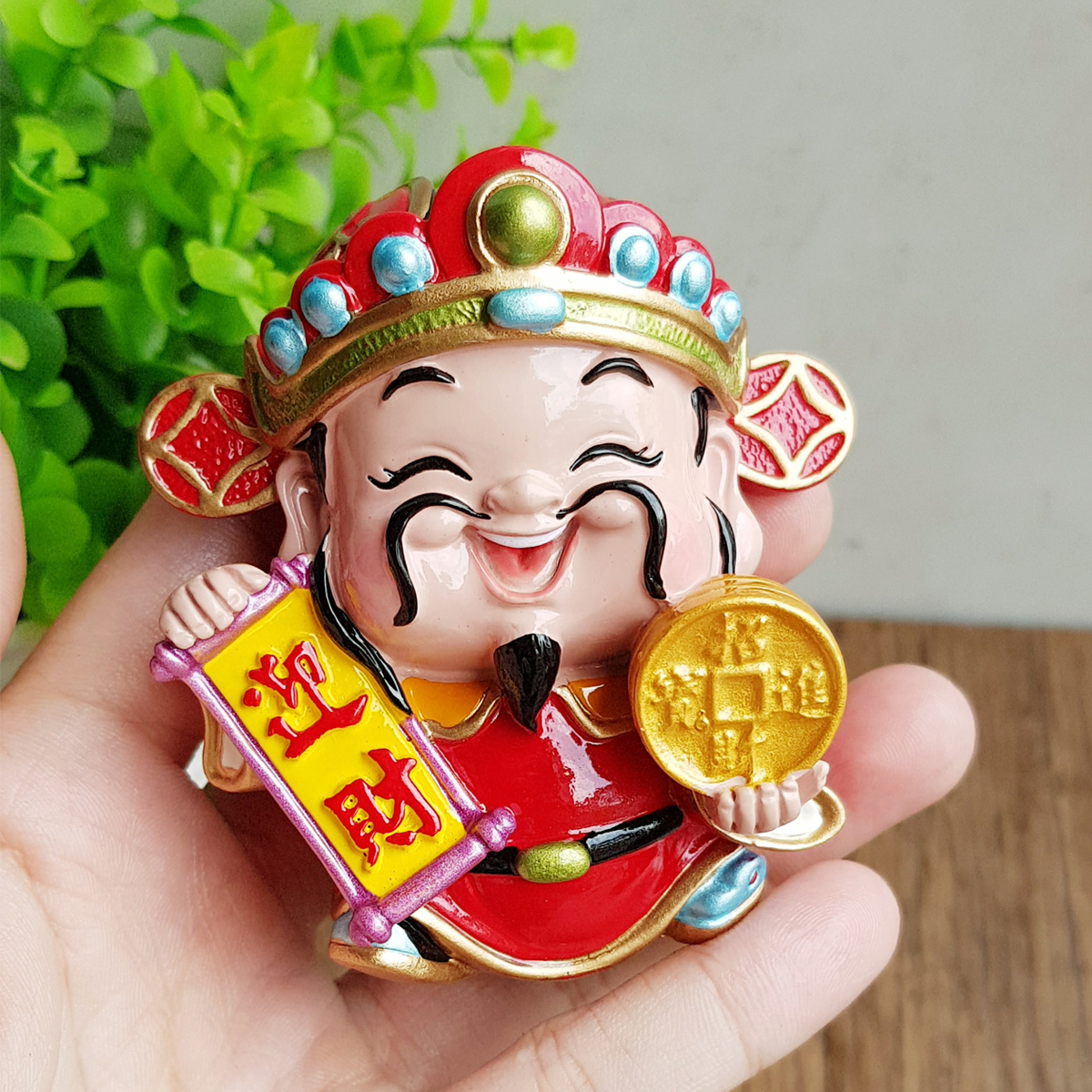 Tượng chibi Thần Tài may mắn 7cm - bộ 2 tượng Chiêu Tài - Tấn Bảo