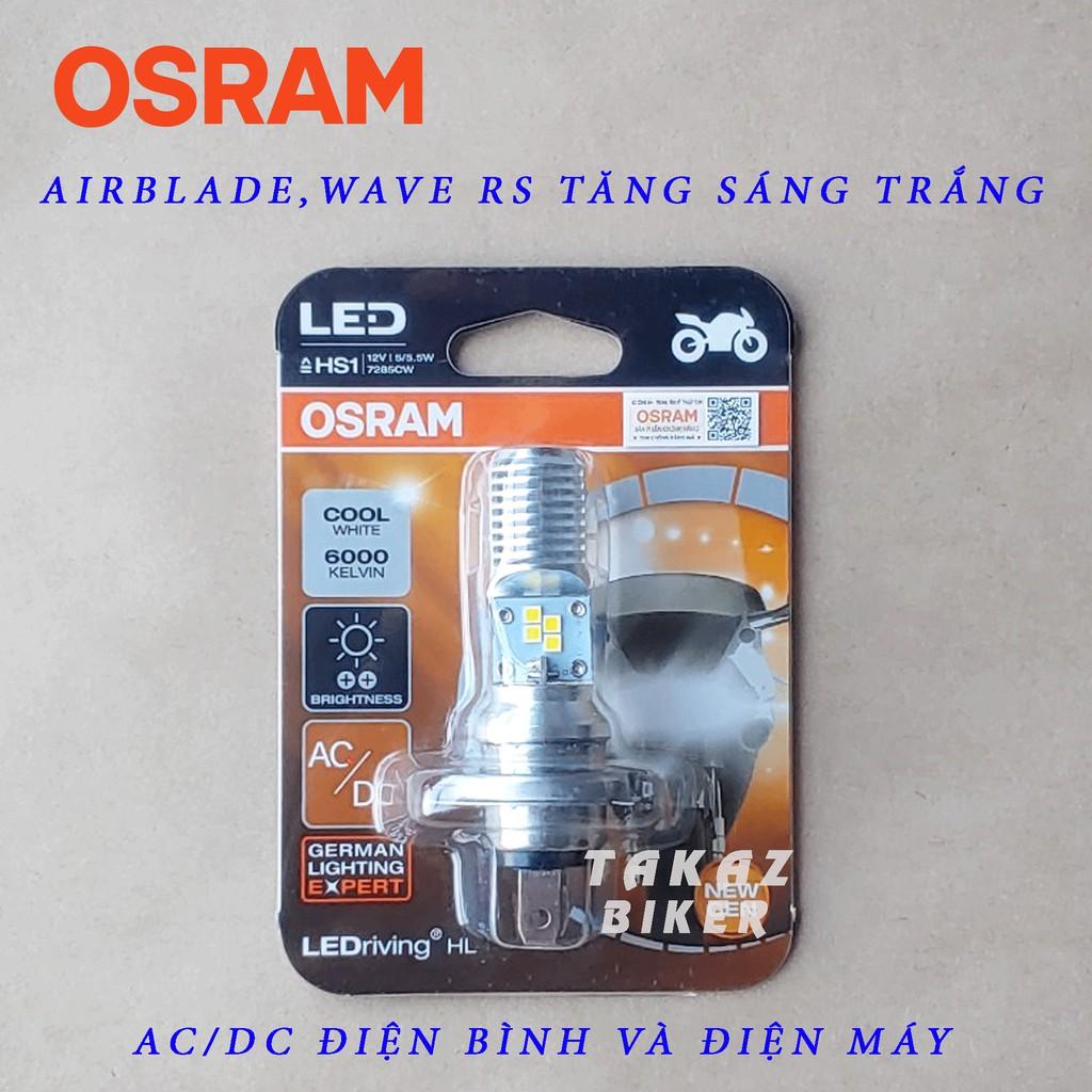 Bóng đèn LED OSRAM HS1 Moto NK400, Air Blade, Wave RS... Màu Bóng Trắng Hoặc Màu Vàng Phá Sương