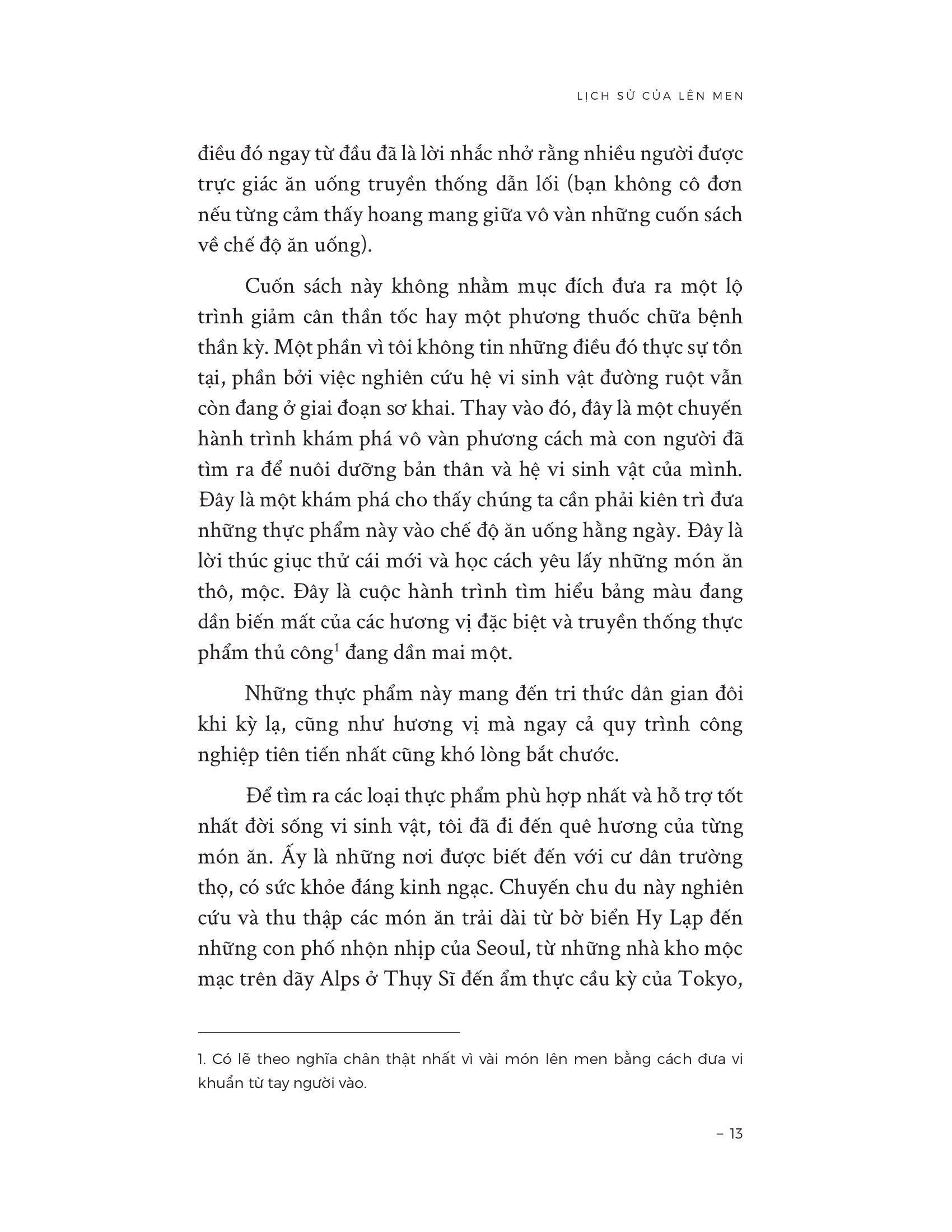 Sách - Lịch Sử Của Lên Men - Cách Thực Phẩm Truyền Thống Nuôi Dưỡng Hệ Vi Sinh