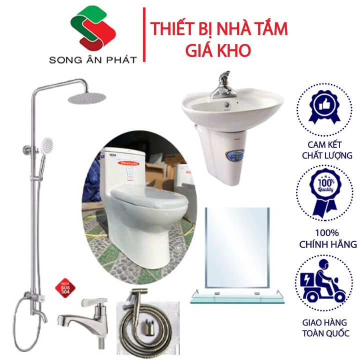 Combo Thiết Bị Vệ Sinh, Combo Thiết Bị Nhà Vệ Sinh 041 – Thiết Bị Nhà Tắm Giá Kho