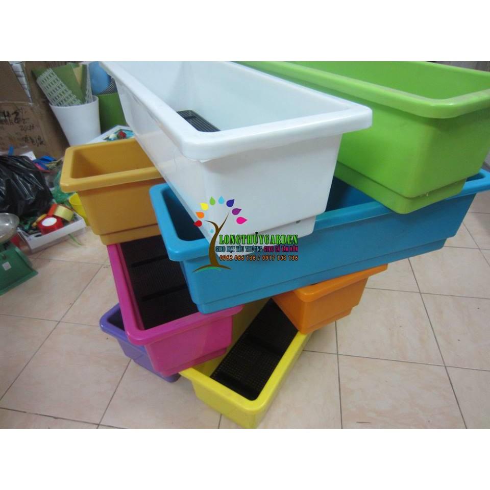 Combo 10 chậu thông minh chữ nhật