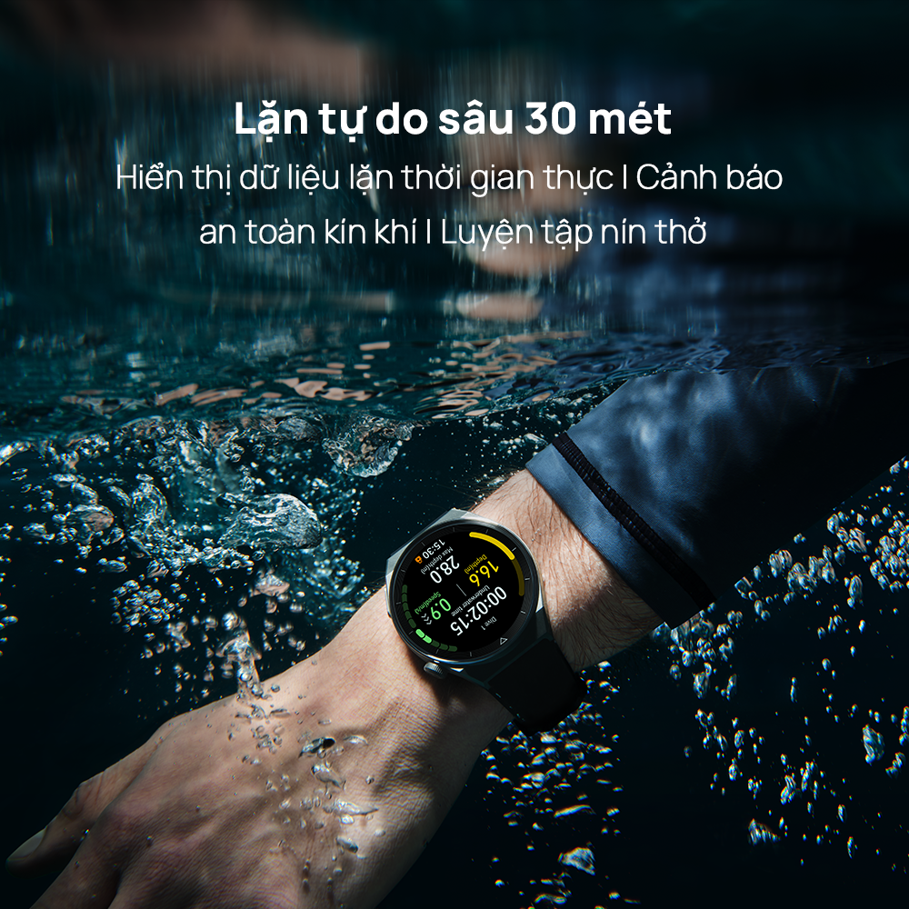 Đồng Hồ Thông Minh HUAWEI WATCH GT 3 Pro | Gốm tinh thể nano | Điện tâm đồ | Lặn tự do | Hàng Chính Hãng