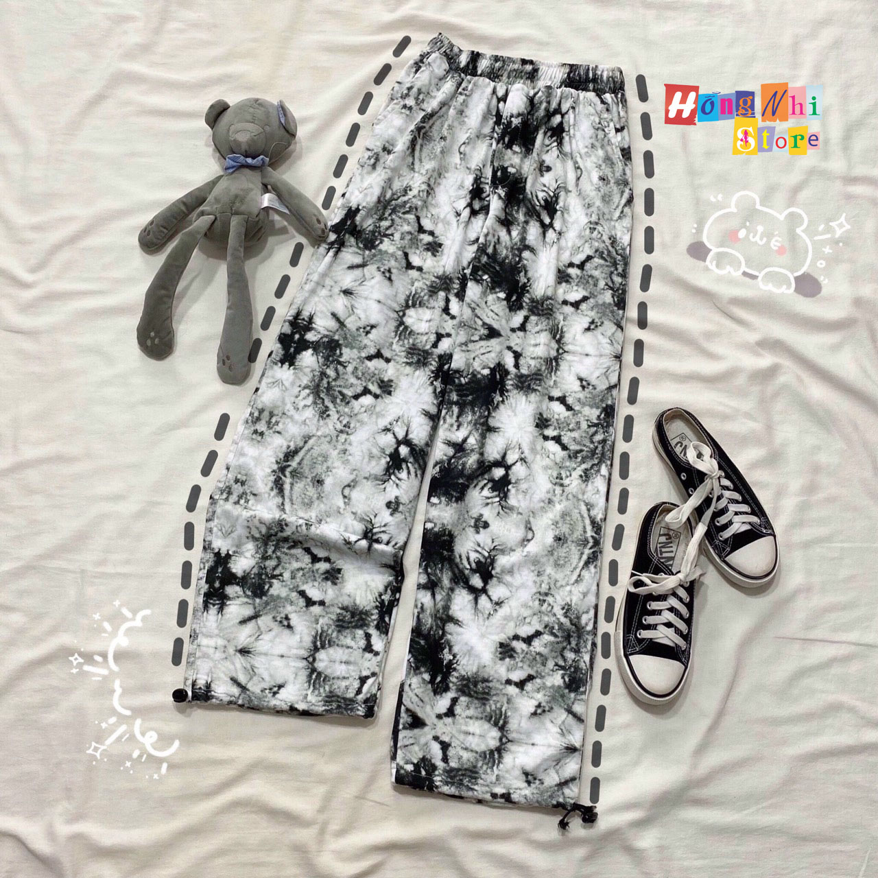 Quần Jogger Thun Loang Màu Dài Dây Rút Dáng Rộng - Quần Thun 3D Rút Dây Unisex - MM