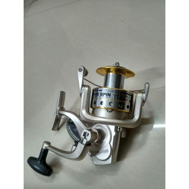 Bộ cần Shimano 2 khúc đặc, máy Yolo 6000 docaucagiangnam