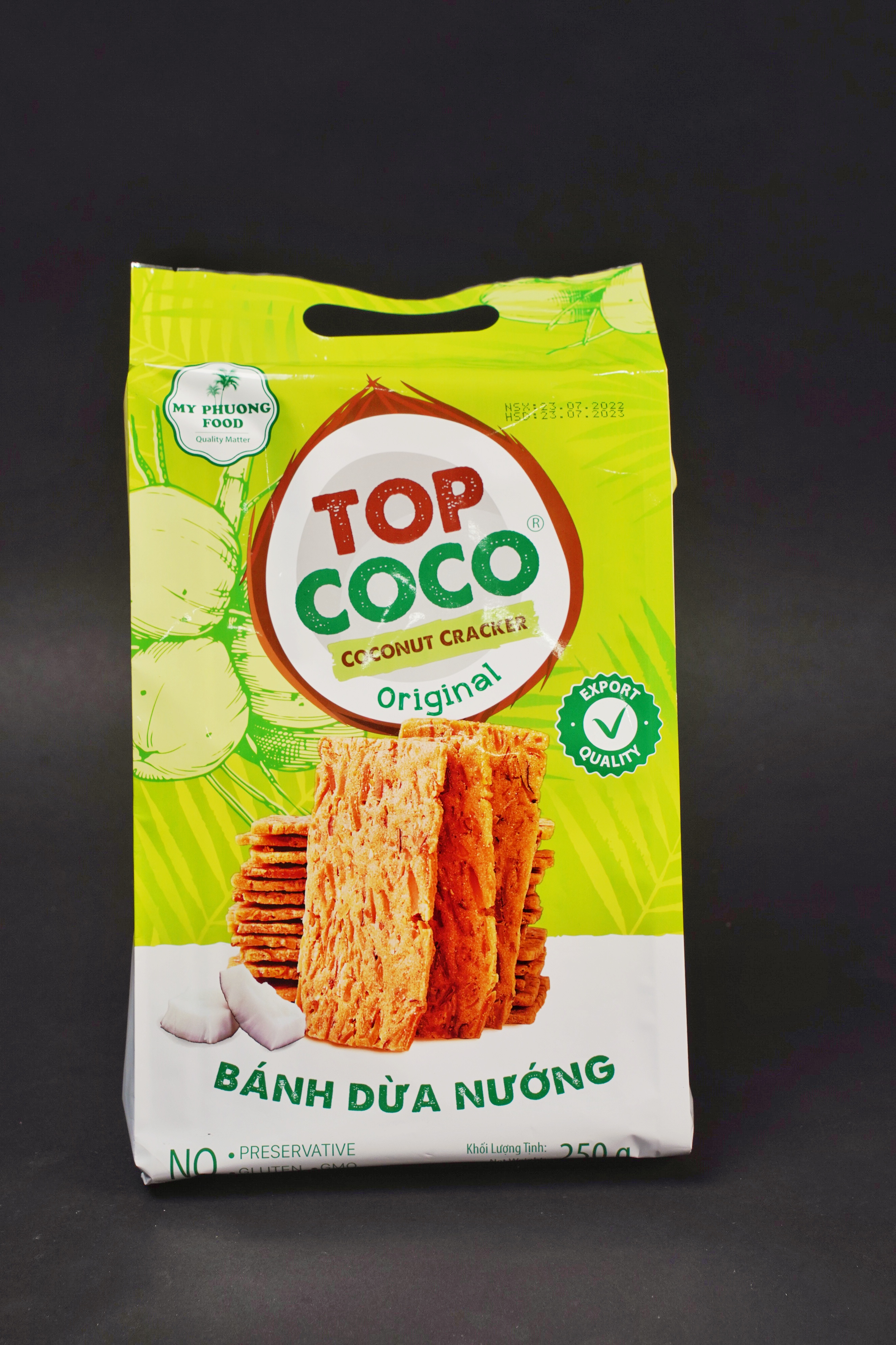 Bánh dừa nướng topcoco vị nguyên bản 250g