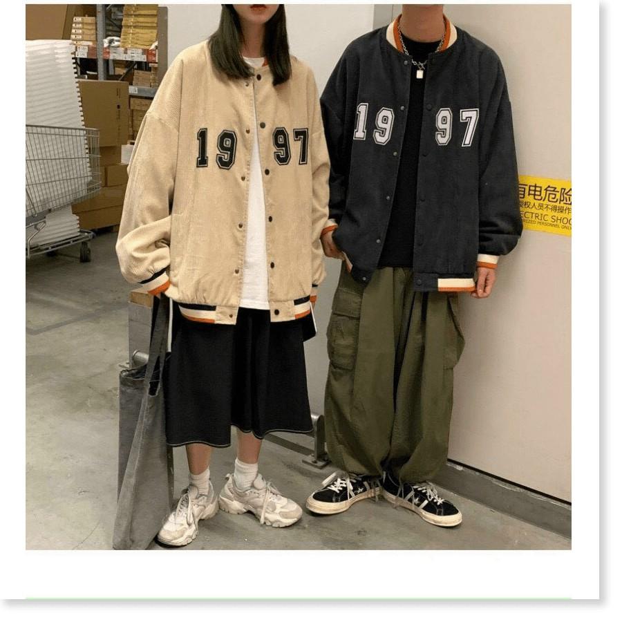 ÁO KHOÁC NHUNG NAM NỮ 1997 BOMBER UNISEX CHẤT LIỆU THOÁNG MÁT CHO MÙA HÈ KHÁNH AN FASHION