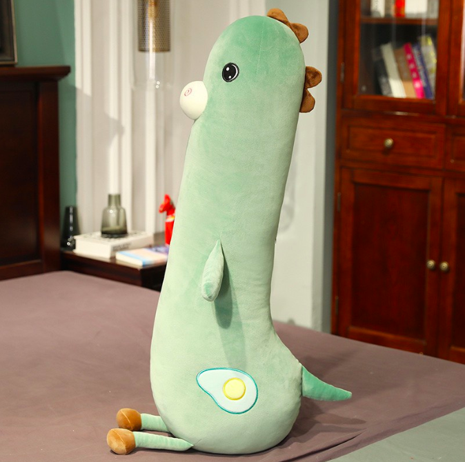 Thú nhồi bông khủng long dài cute - Size 120cm - Quà tặng gấu bông khủng long khủng lồ - Gối ôm mềm mịn cho bé