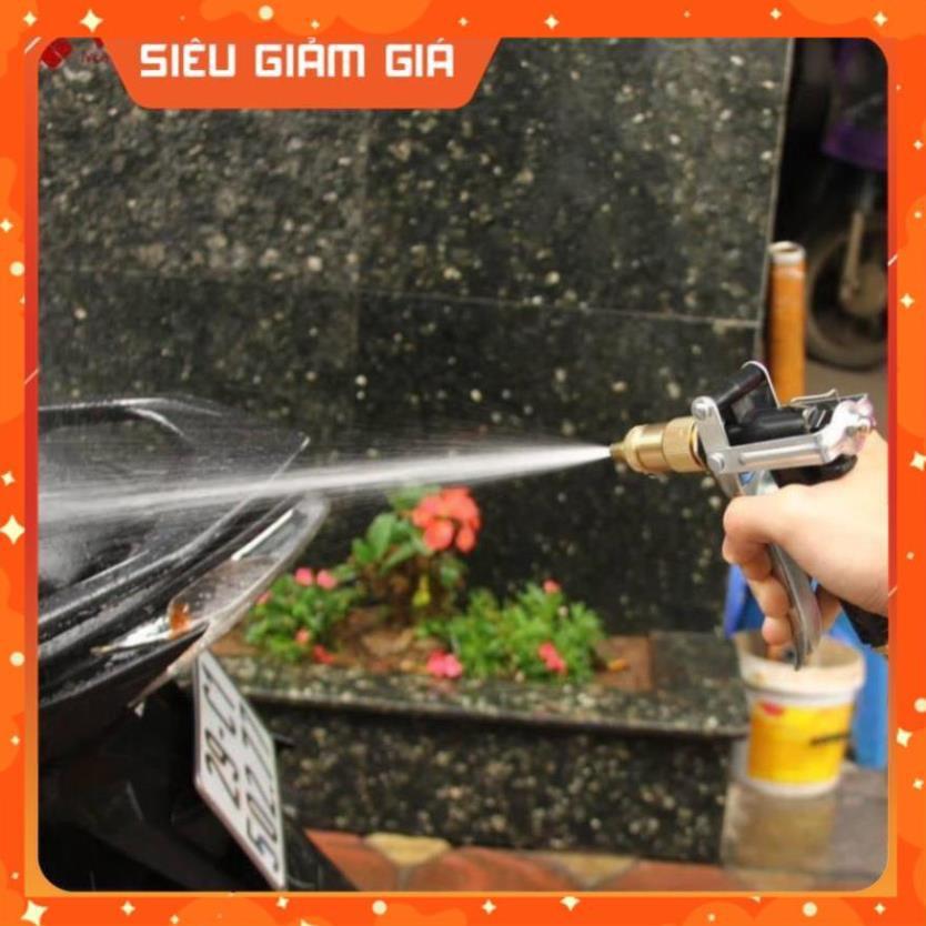 Bộ vòi xịt tăng áp 3 lần rửa xe tưới cây điều chỉnh mức nước tiết kiệm nước đa năng 206400