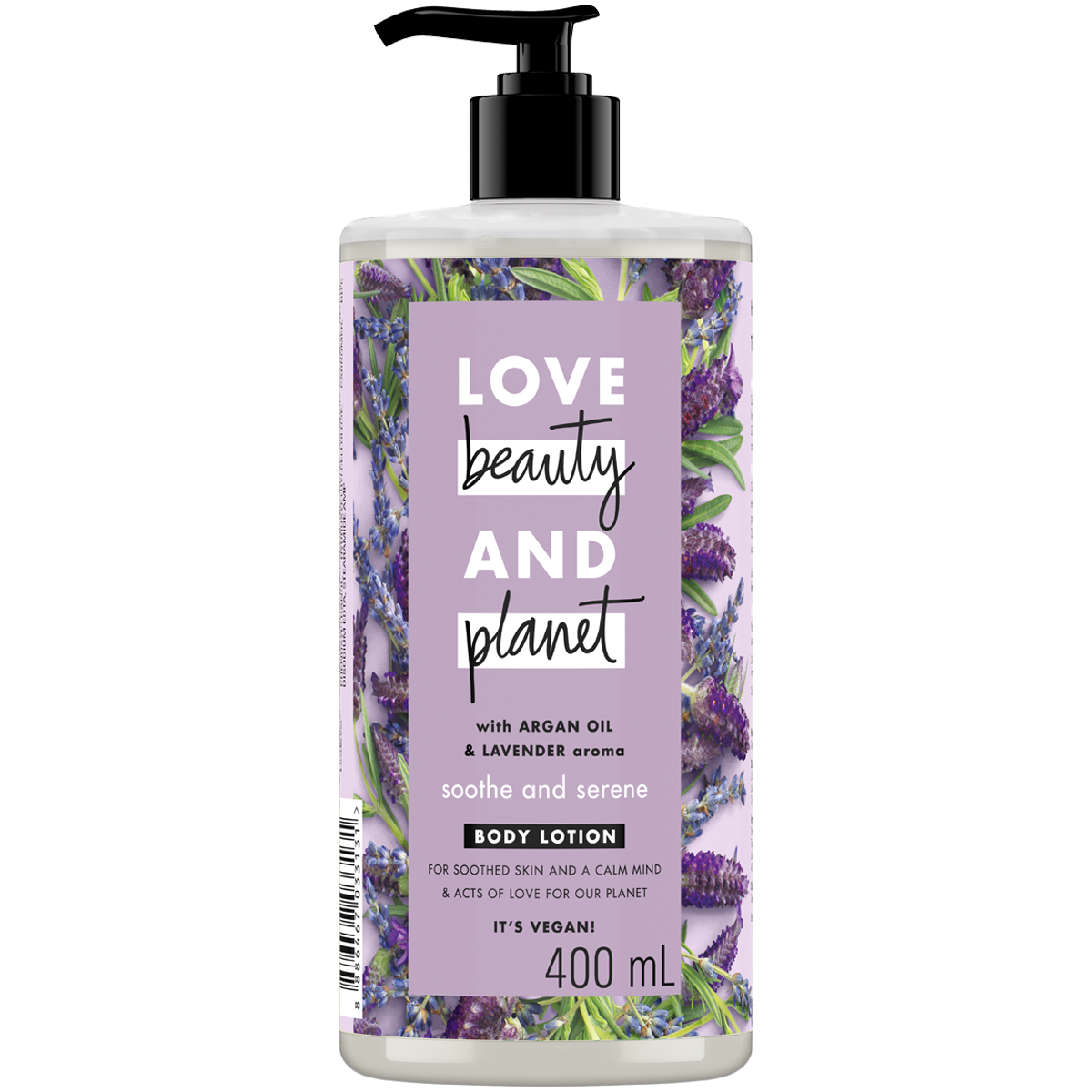 Sữa Dưỡng Thể 400Ml Love Beauty And Planet Dưỡng Ẩm Dịu Nhẹ Soothe &amp; Serene Với 100% Tinh Dầu Argan Morocco