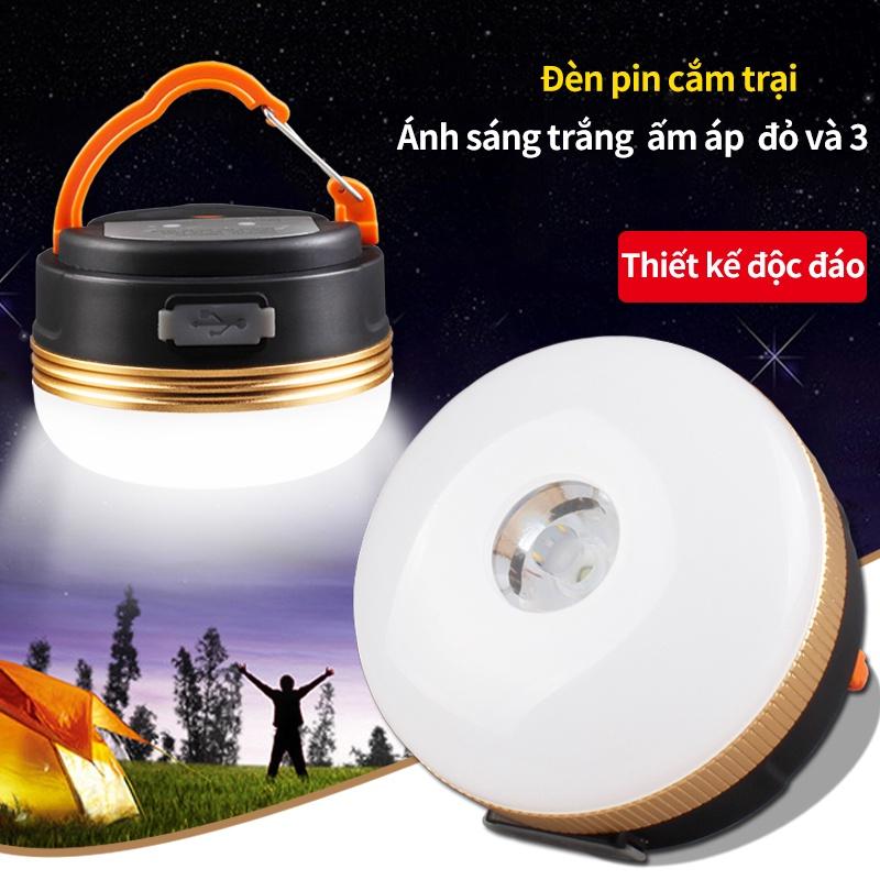 đèn led treo lều, đèn treo cắm trại nhỏ gọn có sạc usb có thể thu gọn tiện lợi Đèn cắm trại dã ngoại