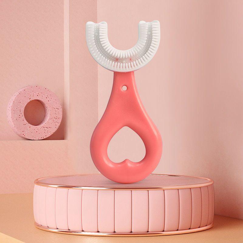 Bàn Chải Đánh Răng Hình Chữ U Bằng Silicon Cho Bé, Bàn Chải Tập Đánh Răng