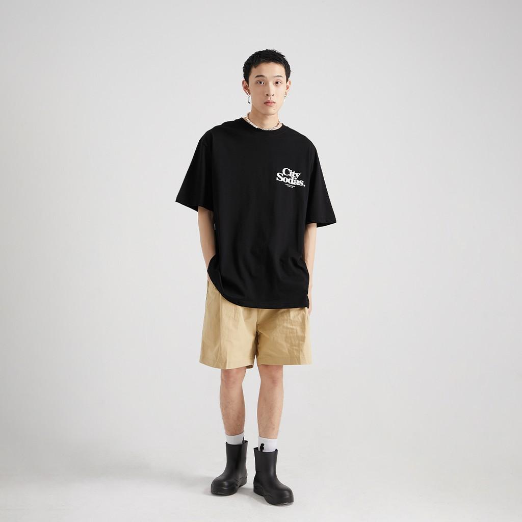 Áo thun đơn giản city sodas wrib cotton 100% phong cách nhẹ nhàng basic
