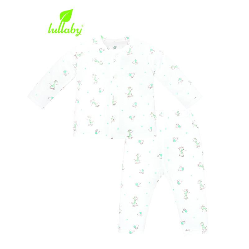 Lullaby - Bộ quần áo cài giữa tay dài sơ sinh NH605606P