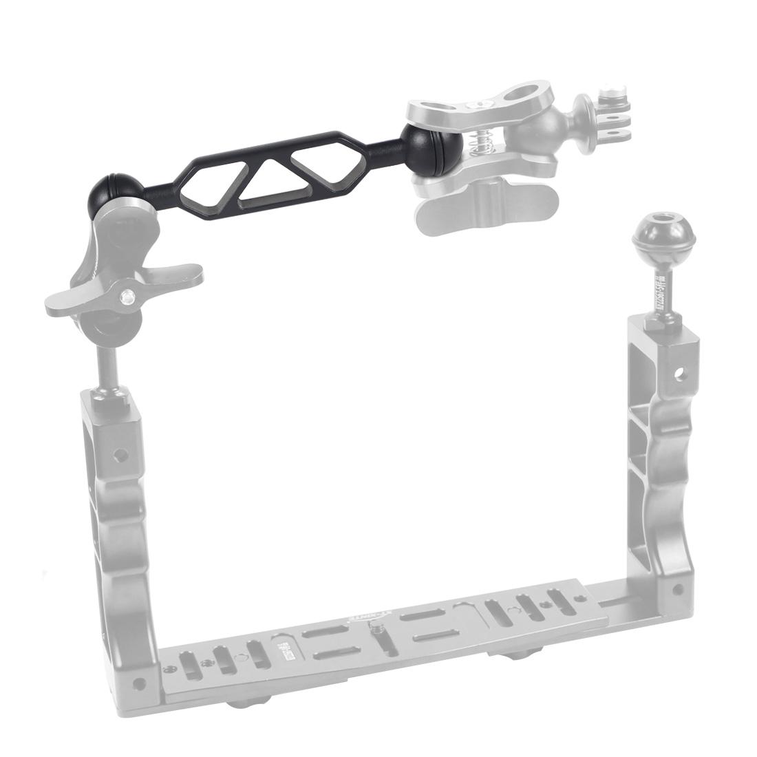 1 inch lặn cánh tay nhẹ đầu cnc hợp kim nhôm cho goPro dslr flash dưới nước camera clip bướm
