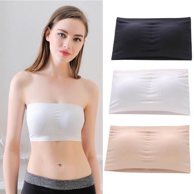 Set 3 áo su không dây ôm chặt không tụt ÁO ỐNG SU BRA NÂNG NGỰC -ÁO QUÂY. free size từ 40-60kg