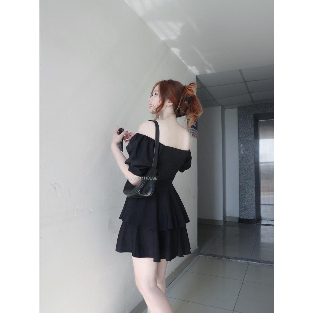 Đầm Wonderhouse cổ vuông dáng xòe 2 tầng dự tiệc, dạo phố sang chảnh - Nancy dress