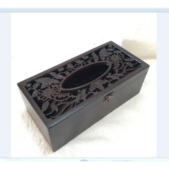 HỘP ĐỰNG GIẤY CÚC TRĨ GỖ MUN CAO CẤP CỰC ĐẸP SIZE TO 26,5cm