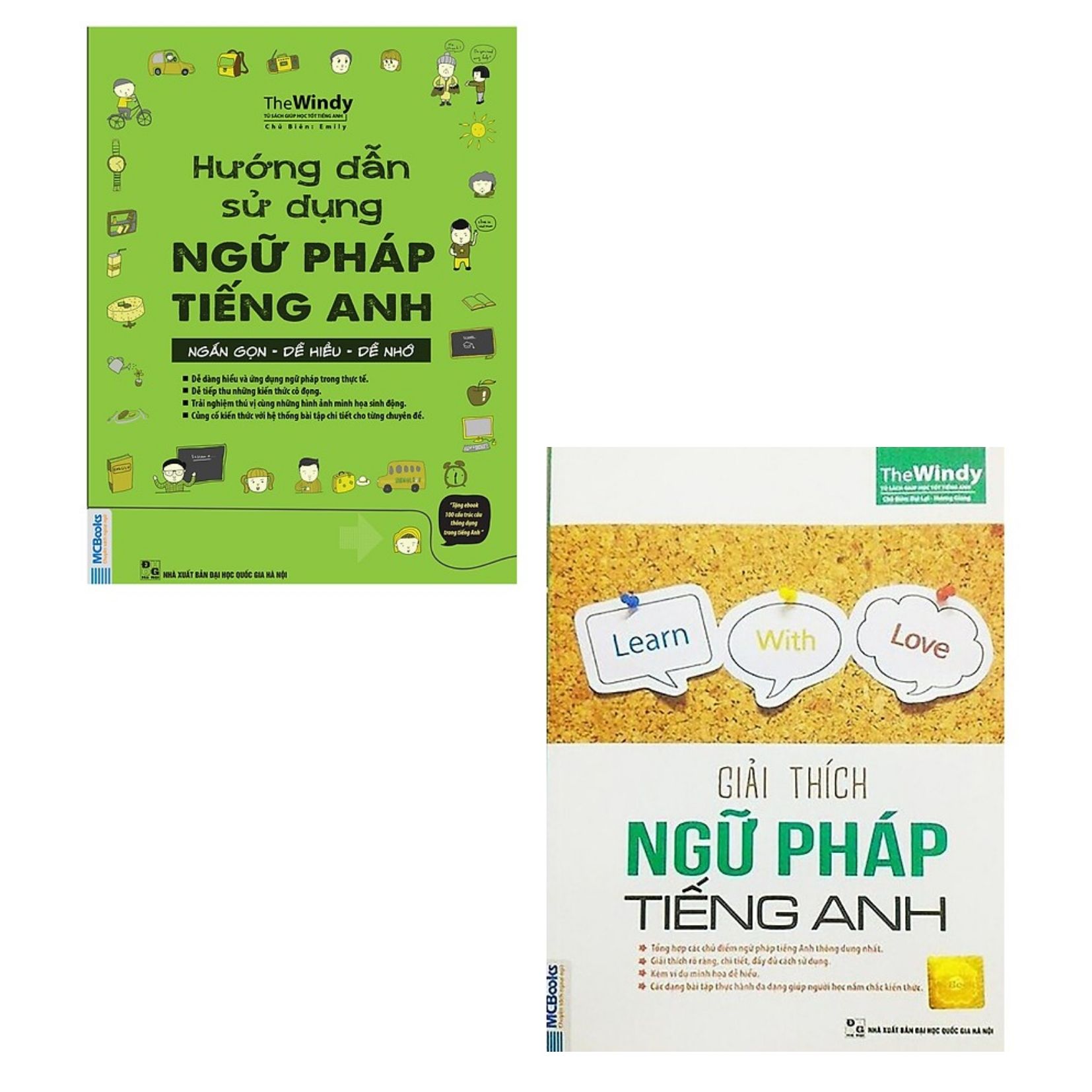 COMBO 2 quyển sách Hướng dẫn sử dụng ngữ pháp tiếng Anh - Giải thích ngữ pháp tiếng anh