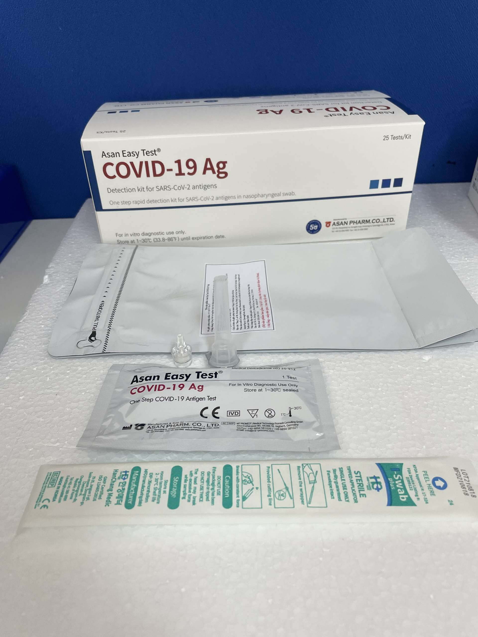 Bộ 1 KIT test nhanh COVID-19 tại nhà - Asan Hàn Quốc