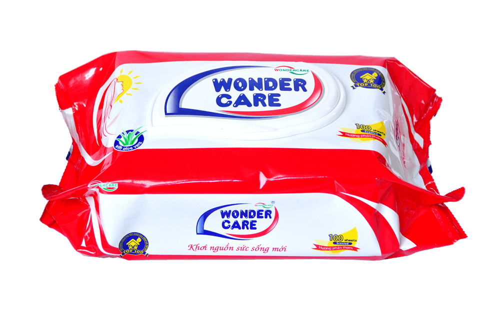 Khăn Giấy Ướt Bỏ Túi Wonder Care (100 Tờ)