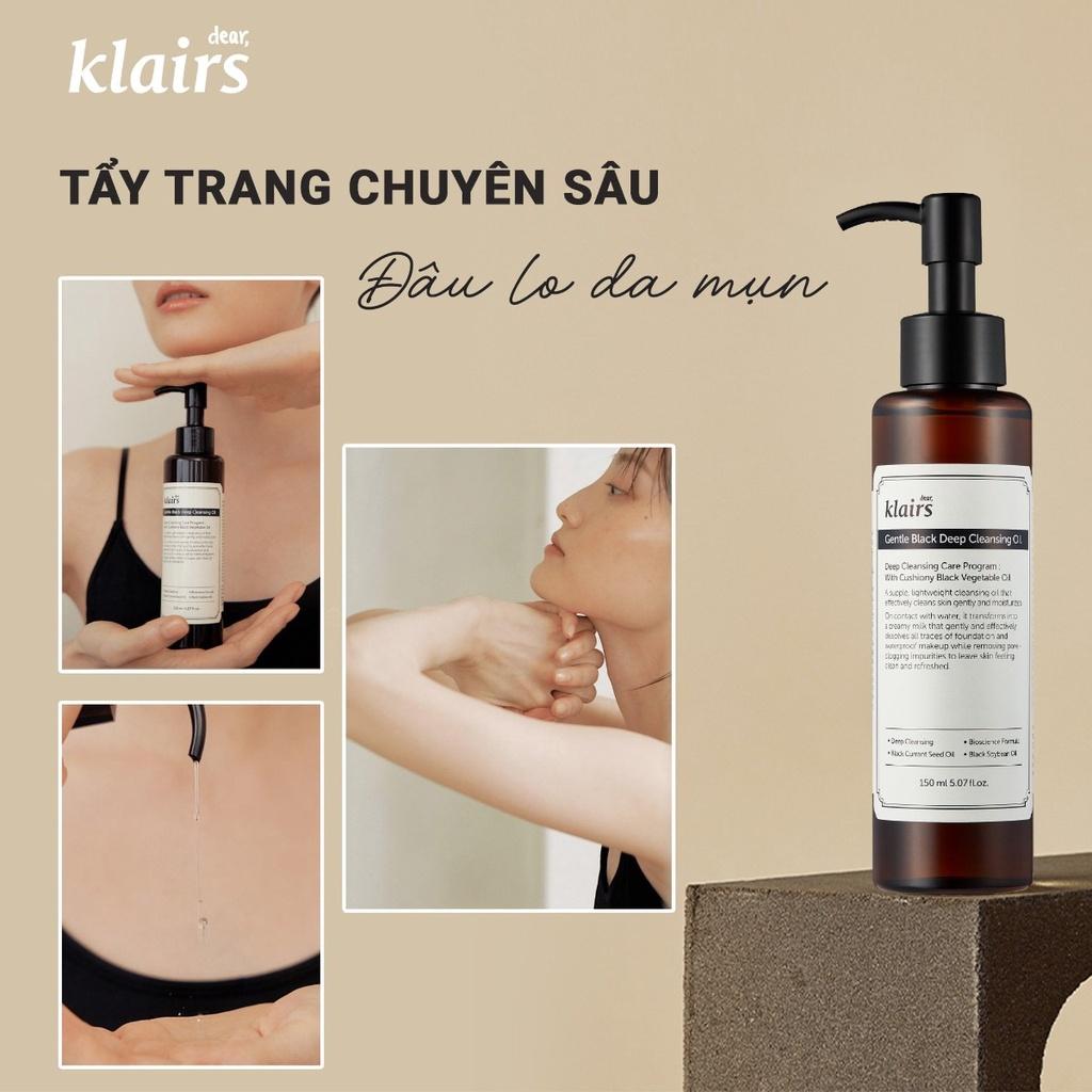 Dầu tẩy trang Dear Klairs Gentle Black Deep Cleansing Oil Hàn Quốc 150ml