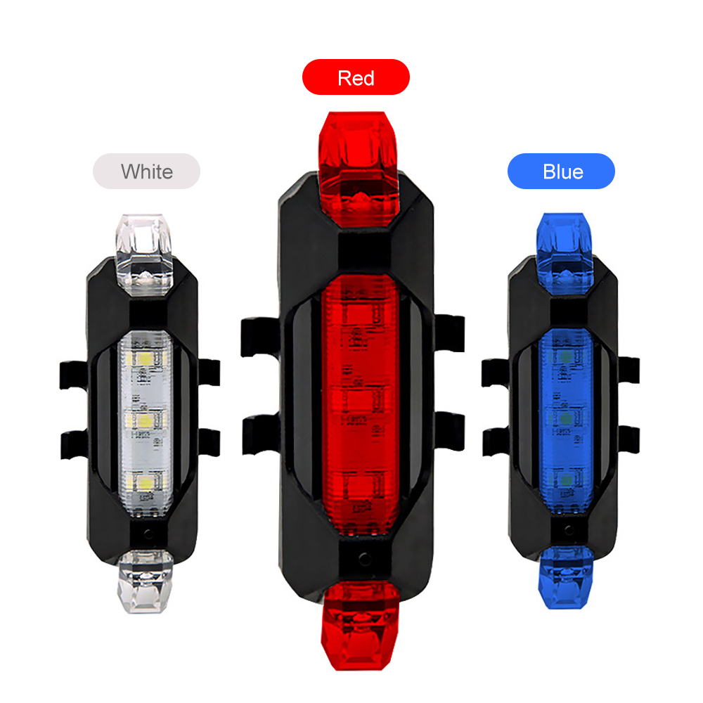 Đèn Led Gắn Sau Xe Đạp Có 4 Chế Độ Chiếu Sáng Pin 160mAh Có Thể Sạc Lại