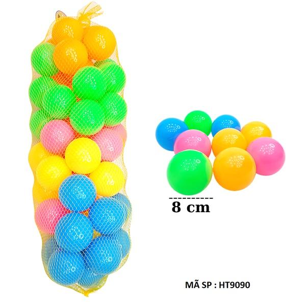 Túi lưới 50 bóng màu 8cm