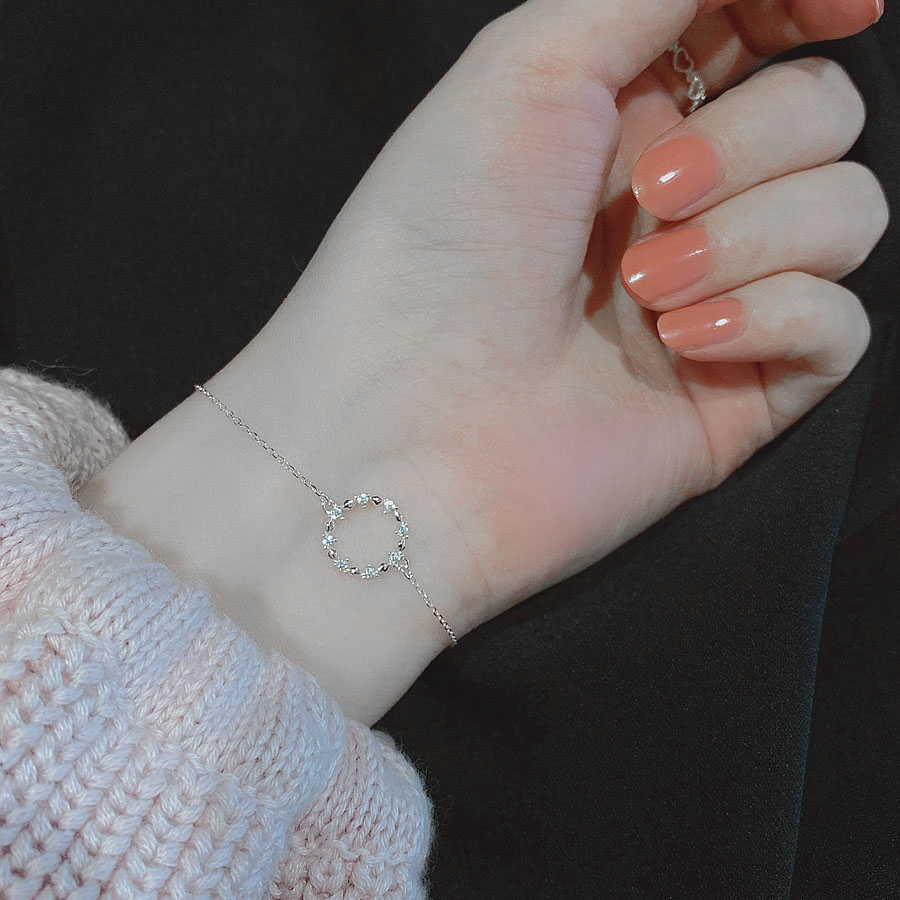 Vòng Tay Bạc Nữ Mặt Trời Thanh Mảnh, Vòng Bạc Nữ Đơn Giản - L2660 - Bảo Ngọc Jewelry