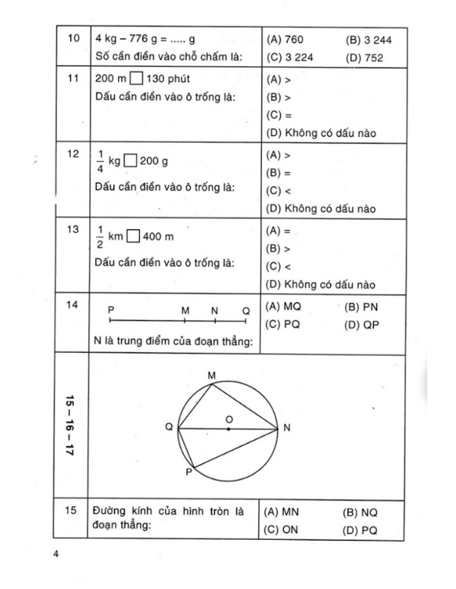 Sách - 500 Bài Toán Trắc Nghiệm 4